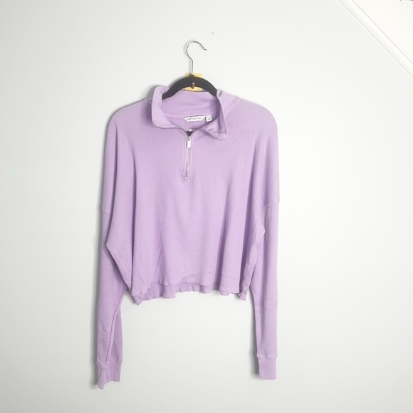 Calvim Klein jeans Women's Waffle-Knit Half-Zip Top - Picture 2 of 7